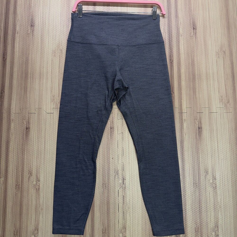 Size 10 Lululemon Align Pant II 25-inch Heathered Herringbone Black